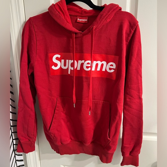 Supreme Other - Supreme Red Hooded Sweatshirt Box Logo Size Small Unisex